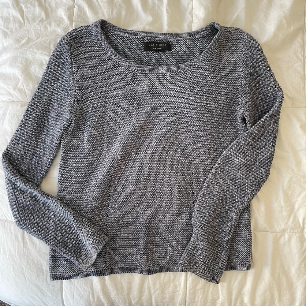 RAG & BONE 100% Cotton knit scoop neck sweater